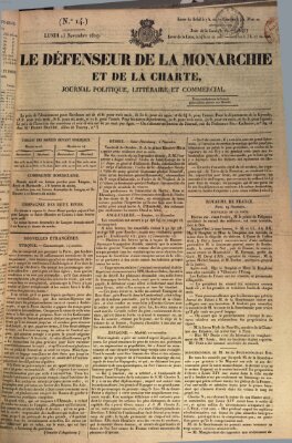 Le défenseur de la monarchie et de la charte Montag 23. November 1829