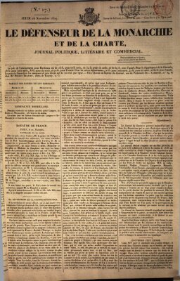 Le défenseur de la monarchie et de la charte Donnerstag 26. November 1829