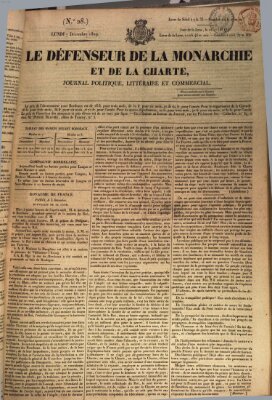 Le défenseur de la monarchie et de la charte Montag 7. Dezember 1829