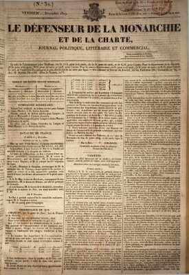 Le défenseur de la monarchie et de la charte Freitag 11. Dezember 1829