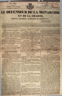 Le défenseur de la monarchie et de la charte Dienstag 15. Dezember 1829