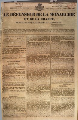 Le défenseur de la monarchie et de la charte Mittwoch 16. Dezember 1829