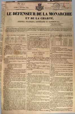 Le défenseur de la monarchie et de la charte Montag 21. Dezember 1829