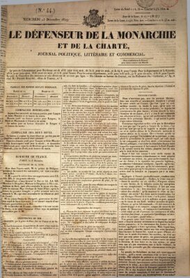 Le défenseur de la monarchie et de la charte Mittwoch 23. Dezember 1829