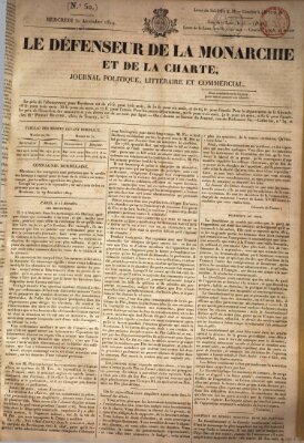 Le défenseur de la monarchie et de la charte Mittwoch 30. Dezember 1829