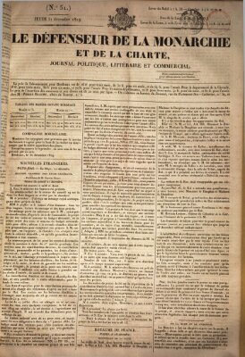 Le défenseur de la monarchie et de la charte Donnerstag 31. Dezember 1829