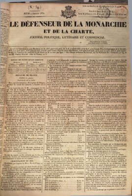 Le défenseur de la monarchie et de la charte Donnerstag 7. Januar 1830