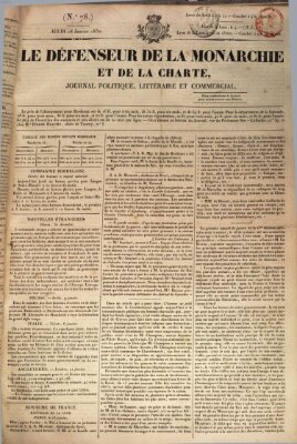 Le défenseur de la monarchie et de la charte Donnerstag 28. Januar 1830