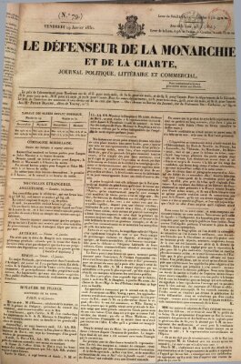 Le défenseur de la monarchie et de la charte Freitag 29. Januar 1830