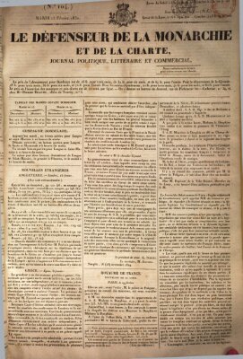 Le défenseur de la monarchie et de la charte Dienstag 23. Februar 1830