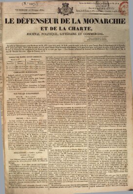 Le défenseur de la monarchie et de la charte Freitag 26. Februar 1830