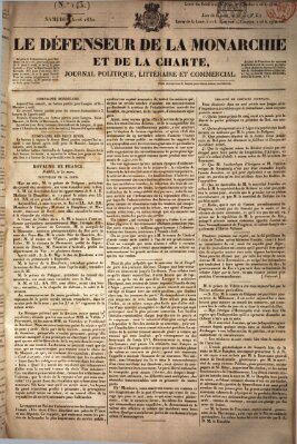 Le défenseur de la monarchie et de la charte Samstag 3. April 1830