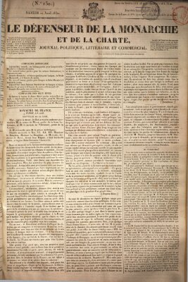 Le défenseur de la monarchie et de la charte Samstag 10. April 1830