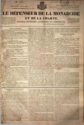 Le défenseur de la monarchie et de la charte Mittwoch 14. April 1830