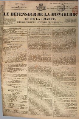 Le défenseur de la monarchie et de la charte Mittwoch 21. April 1830