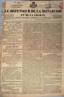 Le défenseur de la monarchie et de la charte Freitag 30. April 1830