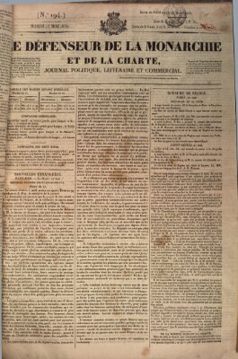 Le défenseur de la monarchie et de la charte Dienstag 25. Mai 1830