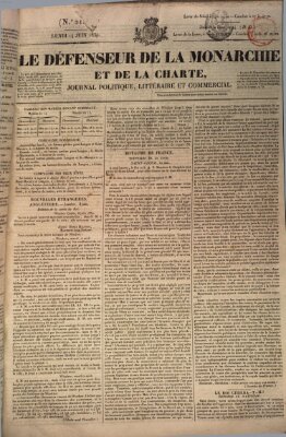 Le défenseur de la monarchie et de la charte Montag 14. Juni 1830