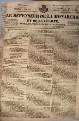 Le défenseur de la monarchie et de la charte Mittwoch 23. Juni 1830