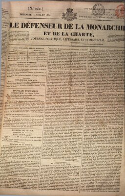 Le défenseur de la monarchie et de la charte Sonntag 11. Juli 1830