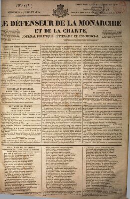 Le défenseur de la monarchie et de la charte Mittwoch 14. Juli 1830