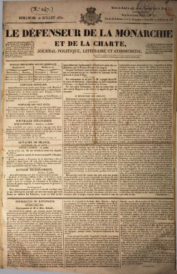 Le défenseur de la monarchie et de la charte Sonntag 18. Juli 1830