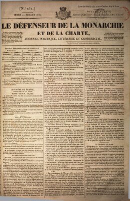 Le défenseur de la monarchie et de la charte Donnerstag 22. Juli 1830