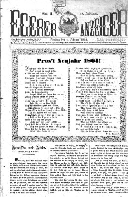 Egerer Anzeiger Freitag 1. Januar 1864