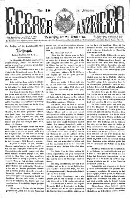 Egerer Anzeiger Donnerstag 28. April 1864