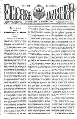 Egerer Anzeiger Donnerstag 10. November 1864