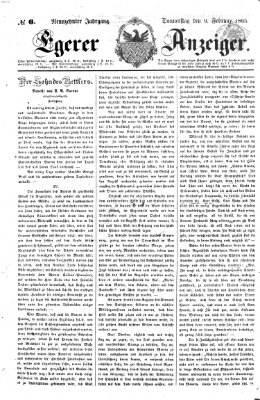 Egerer Anzeiger Donnerstag 9. Februar 1865