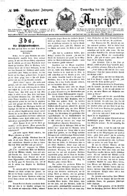 Egerer Anzeiger Donnerstag 29. Juni 1865