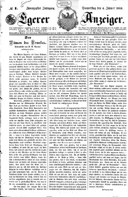 Egerer Anzeiger Donnerstag 4. Januar 1866