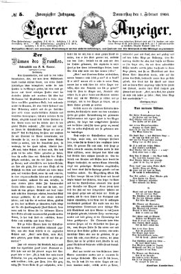 Egerer Anzeiger Donnerstag 1. Februar 1866