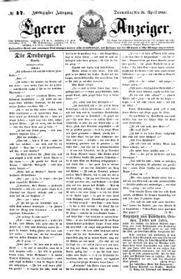 Egerer Anzeiger Donnerstag 26. April 1866