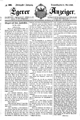 Egerer Anzeiger Donnerstag 31. Mai 1866