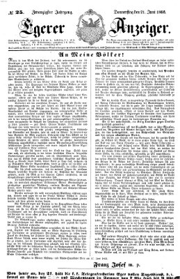 Egerer Anzeiger Donnerstag 21. Juni 1866