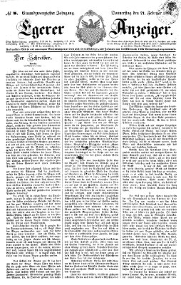 Egerer Anzeiger Donnerstag 21. Februar 1867