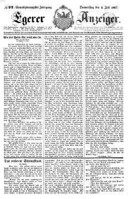 Egerer Anzeiger Donnerstag 4. Juli 1867