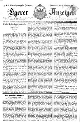 Egerer Anzeiger Donnerstag 1. August 1867