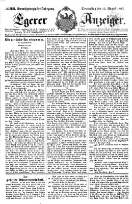 Egerer Anzeiger Donnerstag 15. August 1867