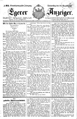 Egerer Anzeiger Donnerstag 29. August 1867