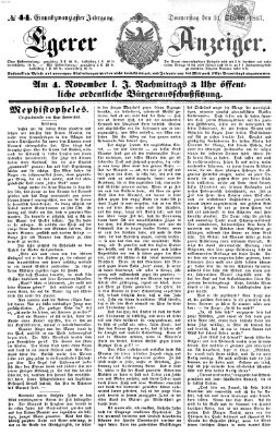 Egerer Anzeiger Donnerstag 31. Oktober 1867