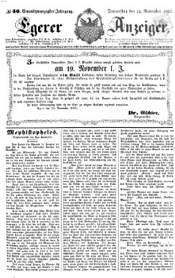 Egerer Anzeiger Donnerstag 14. November 1867