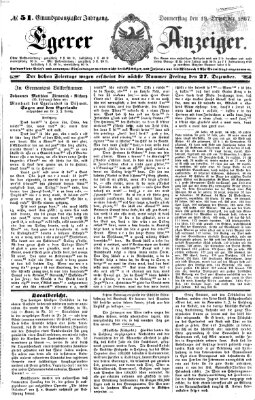 Egerer Anzeiger Donnerstag 19. Dezember 1867