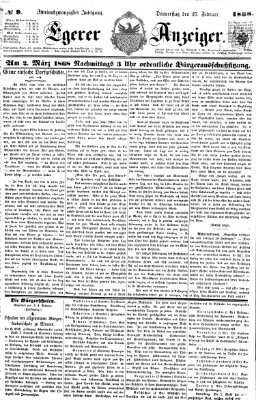 Egerer Anzeiger Donnerstag 27. Februar 1868