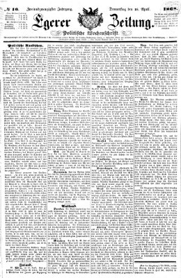 Egerer Anzeiger Donnerstag 16. April 1868