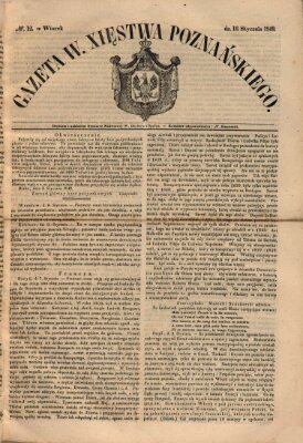 Gazeta Wielkiego Xięstwa Poznańskiego Dienstag 16. Januar 1849