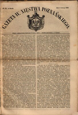 Gazeta Wielkiego Xięstwa Poznańskiego Mittwoch 7. Februar 1849