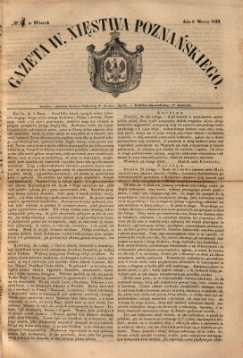 Gazeta Wielkiego Xięstwa Poznańskiego Dienstag 6. März 1849